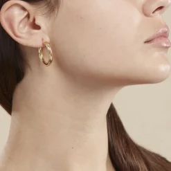 Hot Histoire d'Or Créoles Yori Or Jaune