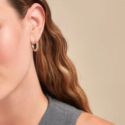 Histoire d'Or Créoles Ysanne Argent Blanc* Boucles D'Oreilles|Boucles D'Oreilles Fantaisie