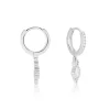 Histoire d'Or Créoles Ysee Argent Blanc Oxyde De Zirconium* Boucles D'Oreilles|Boucles D'Oreilles Fantaisie