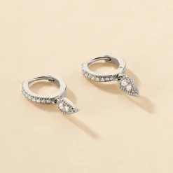 Discount Histoire d'Or Créoles Ysee Argent Blanc Oxyde De Zirconium