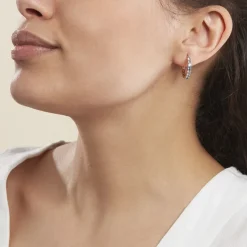 Histoire d'Or Créoles Zoelia Rondes Plaqué Or Jaune Pièrres De Synthèse* Boucles D'Oreilles|Boucles D'Oreilles Fantaisie