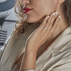 Histoire d'Or Demi Alliance Eloise Platine Blanc Diamant* Bagues