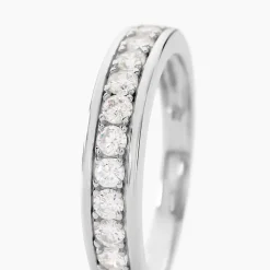 Histoire d'Or Demi Alliance Heket Argent Blanc Oxyde De Zirconium* Bagues|Bagues Fantaisie