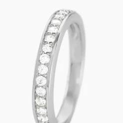 Histoire d'Or Demi Alliance Heket Argent Blanc Oxyde De Zirconium* Bagues|Bagues Fantaisie