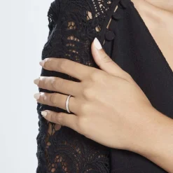 Histoire d'Or Demi Alliance Juliette Platine Blanc Diamant* Bagues