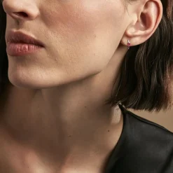 Best Histoire d'Or Demi Créoles Barrett Diamant or jaune rubis