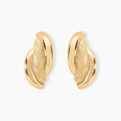 Histoire d'Or Demi Créoles Or Jaune Fermine