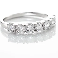 Histoire d'Or Demi-alliance Eloisa Or Blanc Diamants Synthétique* Bagues