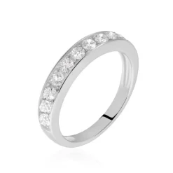 Histoire d'Or Demi-alliance Or Blanc  Valentine Diamant Synthetique* Bagues