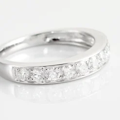 Histoire d'Or Demi-alliance Or Blanc  Valentine Diamant Synthetique* Bagues