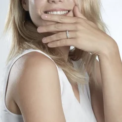 Histoire d'Or Demi-alliance Or Blanc  Valentine Diamant Synthetique* Bagues