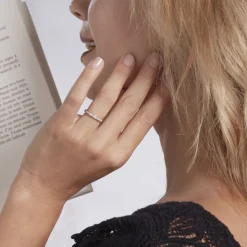 Histoire d'Or Demi-alliance Or  Jaune  Valentine Diamant Synthetique* Bagues