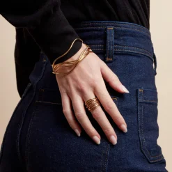 Histoire d'Or Jonc Gold Aura Acier Jaune* Bracelets|Bracelets Fantaisie