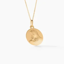 Histoire d'Or Medaille Or Jaune Vierge A L'enfant* Bijoux Personnalisés|Pendentifs