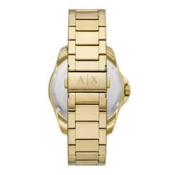 ARMANI EXCHANGE Montre Vert cadran doré fond vert bracelet acier doré