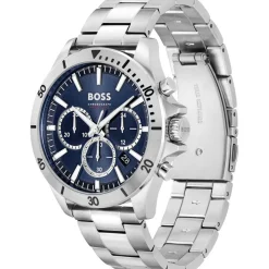 Online HUGO BOSS Montre Boss Troper Bleu cadran argenté fond bleu bracelet acier argenté