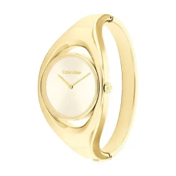 Discount CALVIN KLEIN Montre Elated Champagne cadran doré fond champagne bracelet acier doré