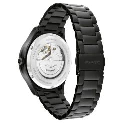 CALVIN KLEIN Montre Iconic Automatic Noir cadran noir fond noir bracelet acier noir