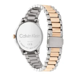 Outlet CALVIN KLEIN Montre Iconic Bracelet Argent cadran bicolore fond argenté bracelet acier bicolore