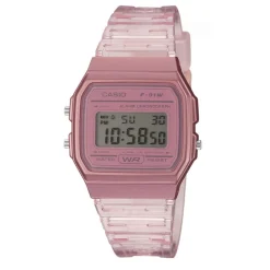 New CASIO COLLECTION Montre Vintage Edgy Rose cadran rose bracelet résine rose