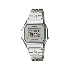 Outlet CASIO COLLECTION Montre Vintage Argent cadran argenté fond argenté bracelet acier argenté