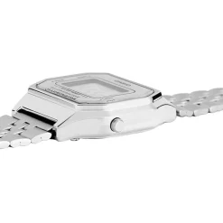 Outlet CASIO COLLECTION Montre Vintage Argent cadran argenté fond argenté bracelet acier argenté