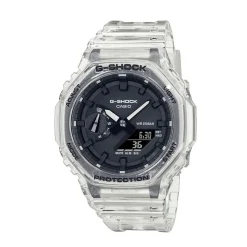 Best CASIO G-SHOCK Montre Noir cadran gris fond noir bracelet résine blanche