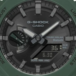 Clearance CASIO G-SHOCK Montre Noir cadran vert fond noir bracelet résine vert