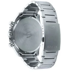 Outlet CASIO EDIFICE Montre Casio Noir cadran argenté fond noir bracelet acier argenté