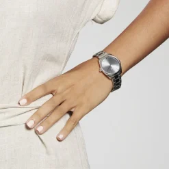 CLUSE Montre Feroce Petite Acier Blanc* Montres Tendances|Montres Petits Prix