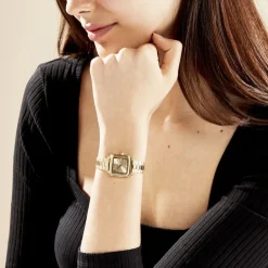 New CLUSE Montre Gracieuse Petite Champagne cadran doré fond champagne bracelet acier doré