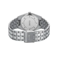 Outlet CLUSE Montre Retro 70's Rose cadran argenté fond rose bracelet acier argenté