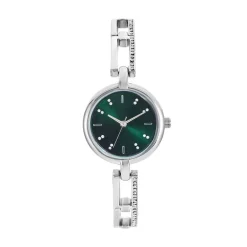 Sale CODHOR Montre Andrea Vert cadran argenté fond vert bracelet alliage argenté