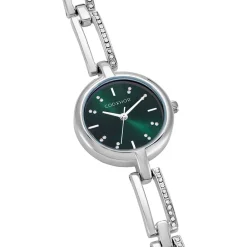 Sale CODHOR Montre Andrea Vert cadran argenté fond vert bracelet alliage argenté