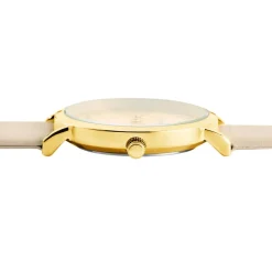 Discount CODHOR Montre Camille 3 Doré cadran doré fond doré bracelet synthétique cr&egrave;me