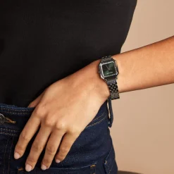 Online CODHOR Montre Carla Vert cadran argenté fond vert bracelet acier argenté