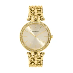 CODHOR Montre Celinia Doré cadran doré fond champagne bracelet alliage doré