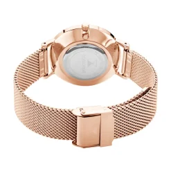 Hot CODHOR Montre Cindy Blanc cadran doré rose fond blanc bracelet acier doré