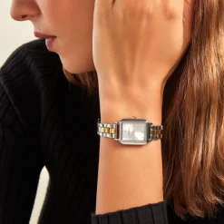 New CODHOR Montre Eleonia 2 Argenté cadran argenté fond argenté bracelet alliage bicolore