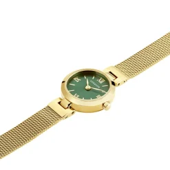 CODHOR Montre Eleonorine Vert cadran doré fond vert bracelet acier doré