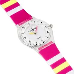 CODHOR Montre Kid Rayure Blanc* Montres Petits Prix