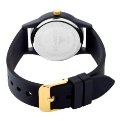 Online CODHOR Montre Pauline Noir cadran noir fond noir bracelet silicone noir