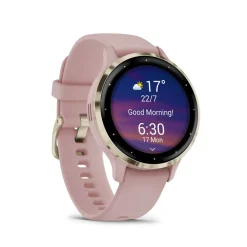 Sale GARMIN Montre Connectée Venu 3 cadran rose bracelet silicone rose