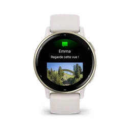 Hot GARMIN Montre Connectée vivoactive 5 cadran ivoire fond personnalisable bracelet silicone ivoire
