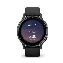 Discount GARMIN Montre Connectée vivoactive 5 cadran noir fond personnalisable bracelet silicone noir