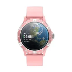 Best TEKDAY Montre Connectée cadran rose bracelet silicone rose