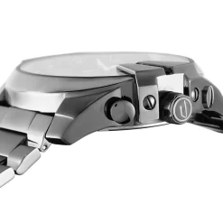 Best DIESEL Montre Mega Chief Bleu cadran gris fond bleu bracelet acier gris