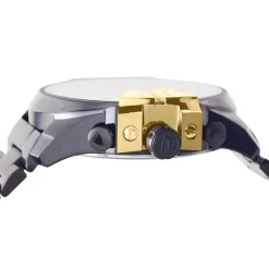 DIESEL Montre Mega Chief Noir cadran noir fond noir bracelet acier noir