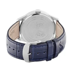 New FESTINA Montre Classics Bleu cadran argenté fond bleu bracelet cuir bleu