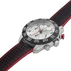 Outlet FESTINA Montre Junior Fond Blanc cadran argenté fond blanc bracelet cuir noir